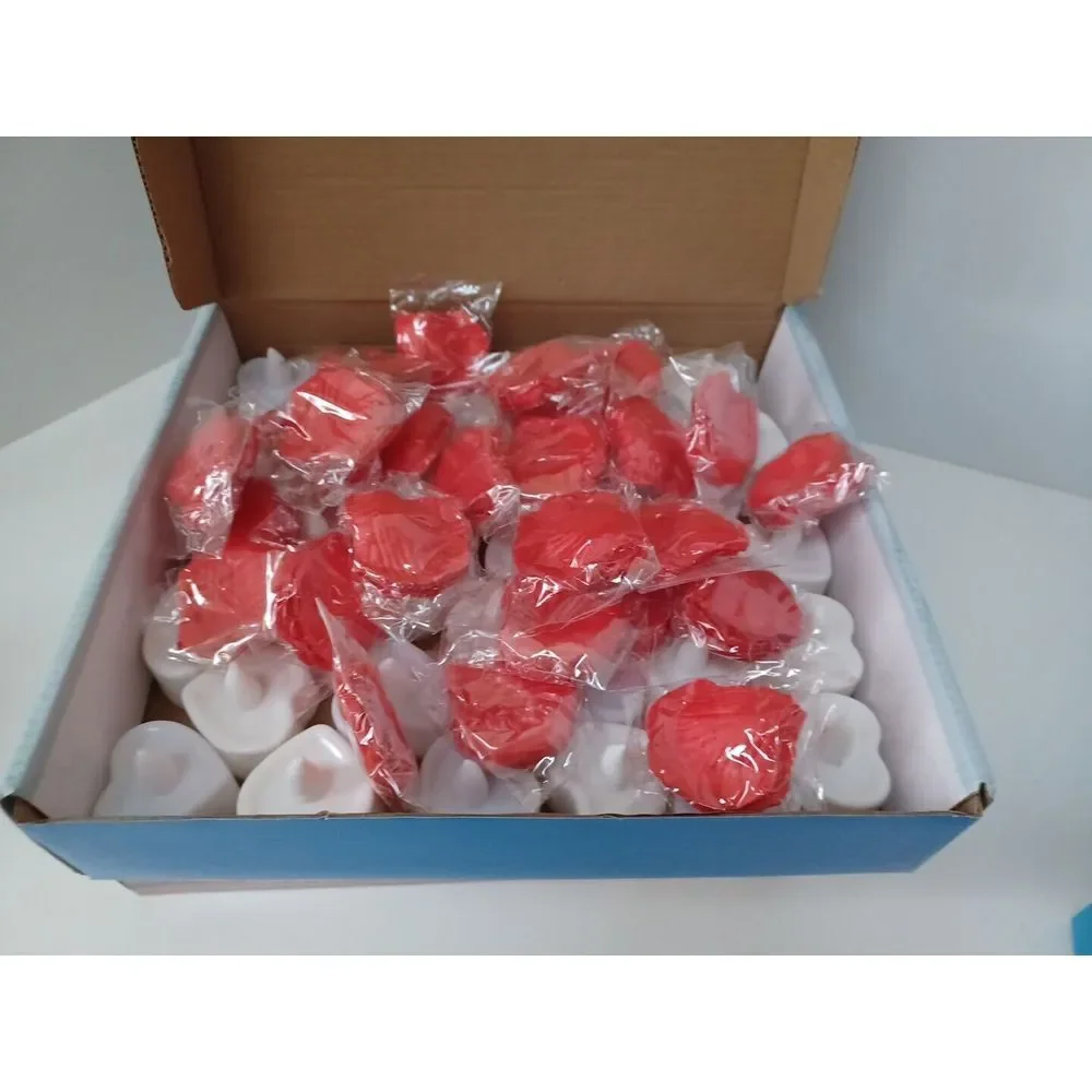 36pcs Heart Shaped Candles, Smokeless Tealights Candle,‎ Tea Light Candles